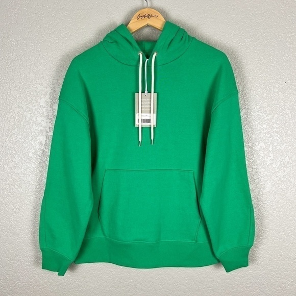 Everlane NWT The Track Organic Cotton Popover Sweatshirt, Bright Jade S - Casual - Picture 3 of 12